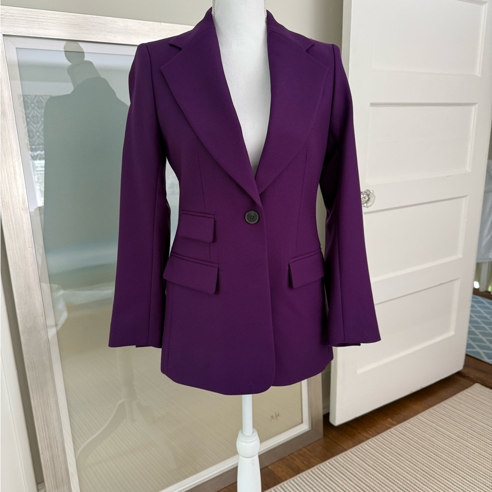 Banana Republic LIDO SCULPTED ITALIAN WOOL BLAZER - Deep Purple - 2P